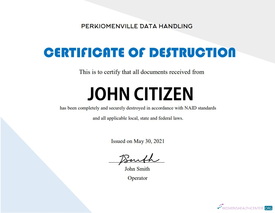 Download USA Destruction cert Photoshop template